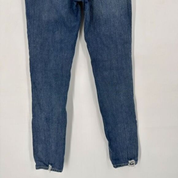 Reformation Hepburn High Rise Jeans Skinny Jeans Distressed Rainier Blue Size 26 - Picture 7 of 13